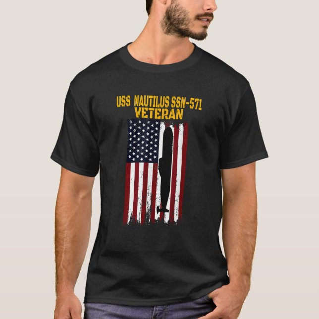 USS Nautilus SSN 571 Submarine Veterans Day Father T-Shirt (Front)