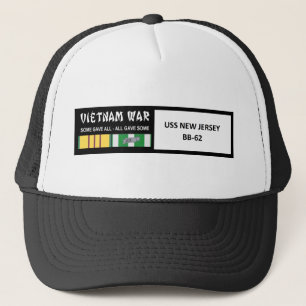 USS NEW JERSEY VIETNAM WAR VETERAN TRUCKER HAT