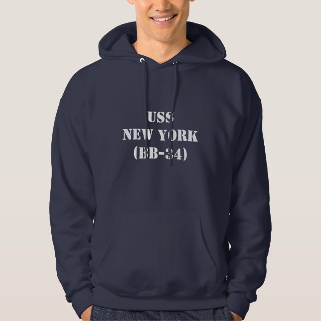 USS NEW YORK  (BB-34) HOODIE (Front)