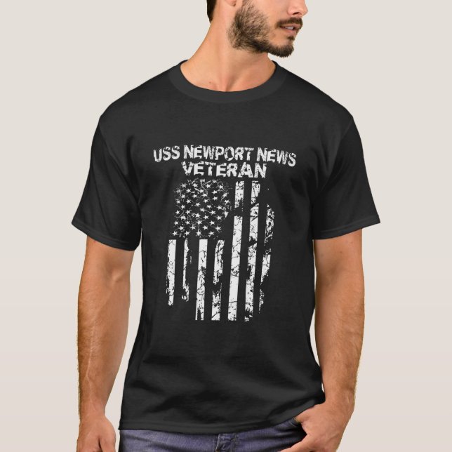 USS Newport New Veteran T-Shirt (Front)