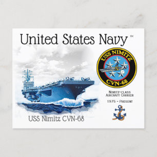 USS NIMITZ CVN-68 AIRCRAFT CARRIER - Postcard