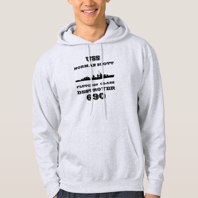 USS NORMAN SCOTT (DD-690) HOODIE (Front)