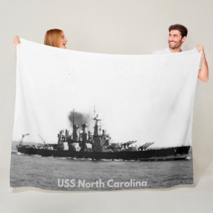 USS NORTH CAROLINA FLEECE BLANKET