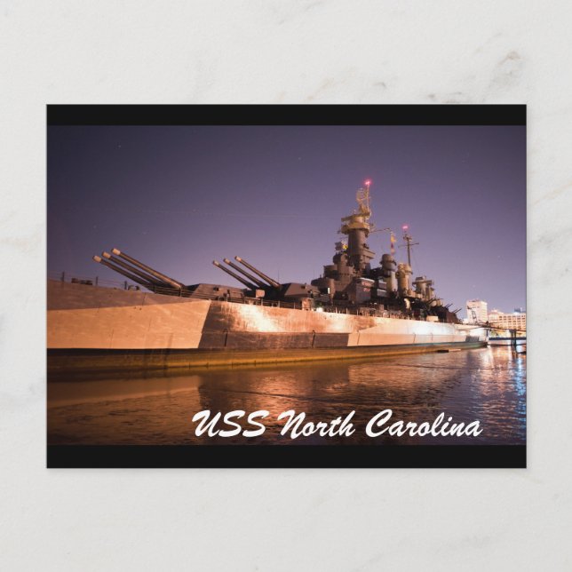 USS North Carolina Postcard (Front)