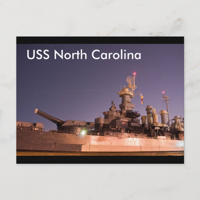 USS North Carolina Postcard (Front)
