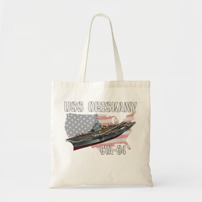 USS Oriskany CVA-34 Aircraft Carrier Veterans Day  Tote Bag (Front)