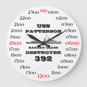 USS Patterson (DD-392) Large Clock