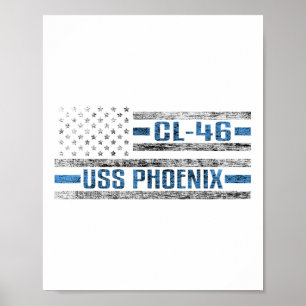 Uss Pcute Ss Cute Ssnix World War Cruiser Cl-46 Us Poster