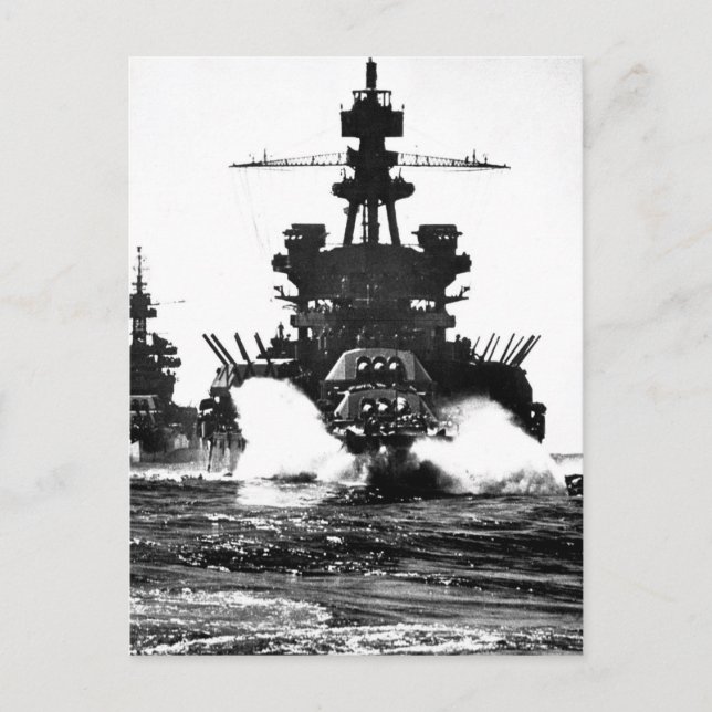 USS PENNSYLVANIA and battleship of_War Image Postcard (Front)