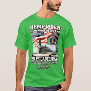 USS Philadelphia SSN690 Submarine Veterans T-Shirt