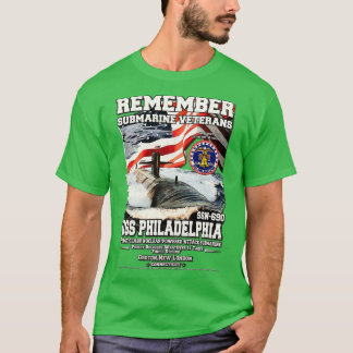 USS Philadelphia SSN690 Submarine Veterans T-Shirt