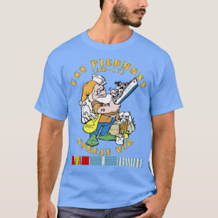 USS Piedmont AD17 w KOREA SVC Korean War T-Shirt
