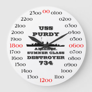 USS Purdy (DD-734) Large Clock