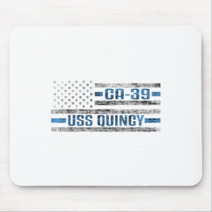 Uss Quincy World War Cruiser Ca-39 Us Army Mouse Pad