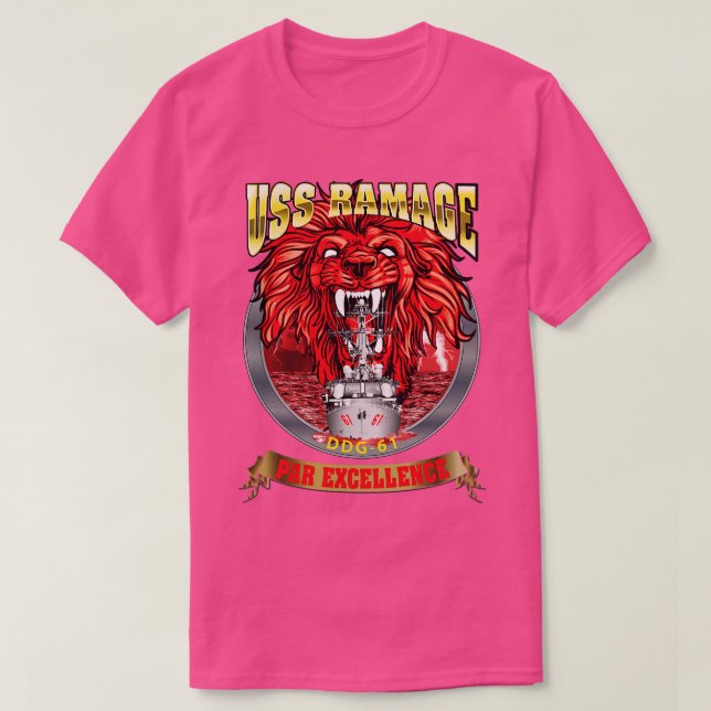 USS Ramage DDG 61 Par Excellence T-Shirt (Design Front)