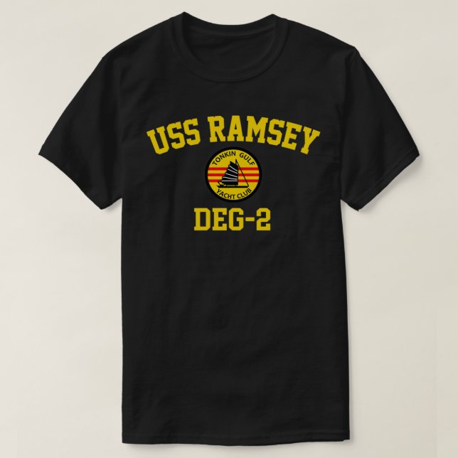 USS Ramsey DEG2 Tonkin Gulf Yacht Club  T-Shirt (Design Front)