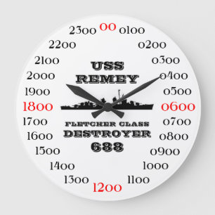 USS Remey (DD-688) Large Clock