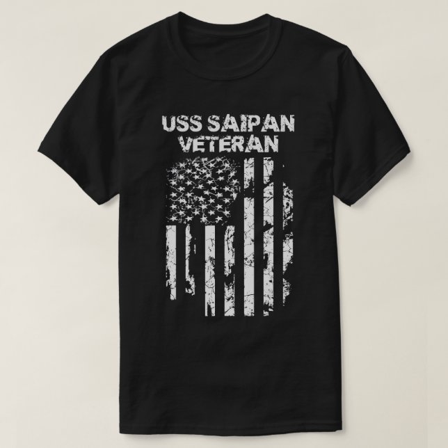 USS Saipan Veteran T-Shirt (Design Front)