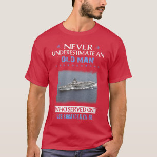 USS Saratoga CV60 Veterans Day Father Day Gift boy T-Shirt