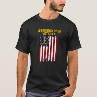 USS Saratoga CV-60 CVA-60 Aircraft Carrier Veteran T-Shirt
