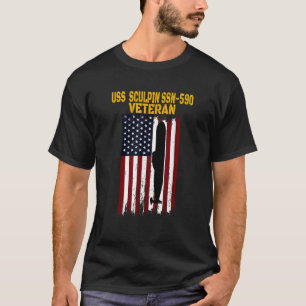 USS Sculpin SSN 590 Submarine Veterans Day Father T-Shirt