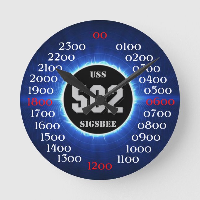 USS Sigsbee (DD-502) Round Clock (Front)