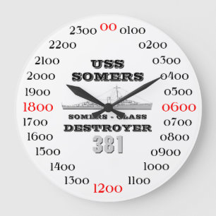 USS Somers (DD-381) Large Clock