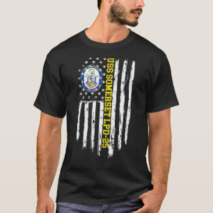 USS Somerset LPD25 American Flag  T-Shirt