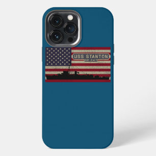 USS Stanton DE 247 WW2 Ship American Flag  iPhone 13 Pro Max Case