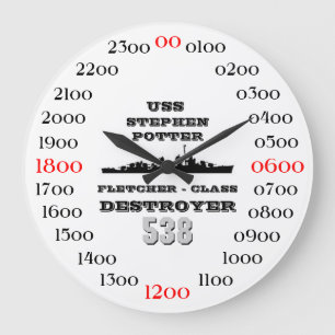 USS Stephen Potter (DD-538) Large Clock