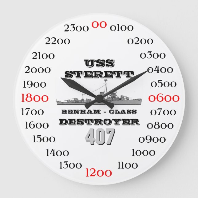 USS Sterett (DD-407) Large Clock (Front)