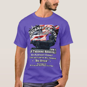 USS Theodore Roosevelt aircraft carrier Veterans T-Shirt