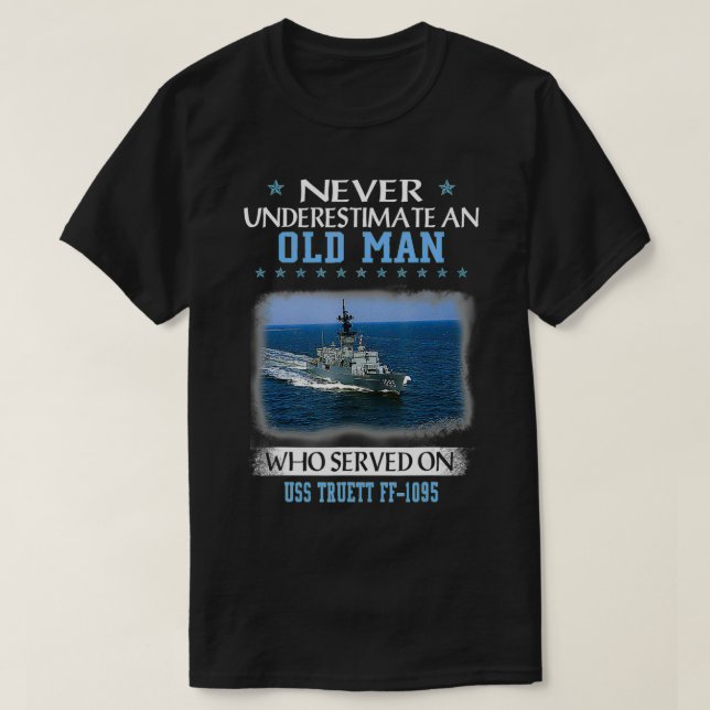 USS Truett FF1095 Veterans Day Father Day Gift  T-Shirt (Design Front)