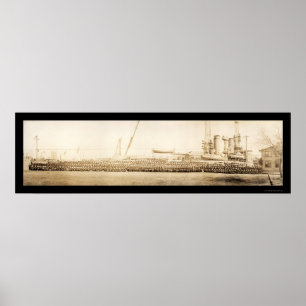 USS Utah Crew Photo 1912 Poster