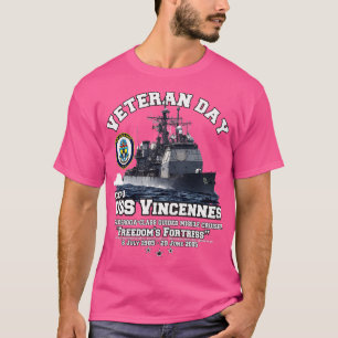 USS Vincennes CG49 US Navy Cruiser Veterans T-Shirt