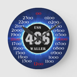 USS Waller (DD/DDE-466) Round Clock