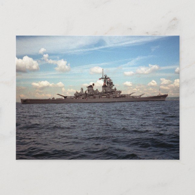 USS Wisconsin (BB-64) Postcard (Front)