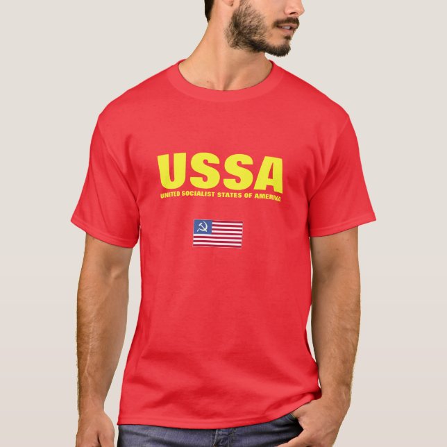 USSA - UNITED SOCIALIST STATES OF AMERIKA T-Shirt (Front)