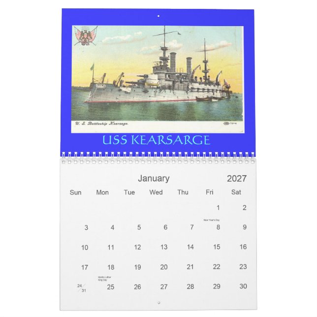 ussconnecticutspeed, GREAT WHITE FLEET, 2009 Ca... Calendar (Jan 2027)