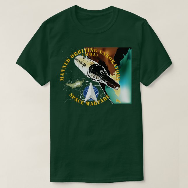 USSF Manned Orbiting Laboratory Space Warfare T-Shirt (Design Front)