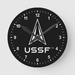 USSF   United States Space Force Round Clock