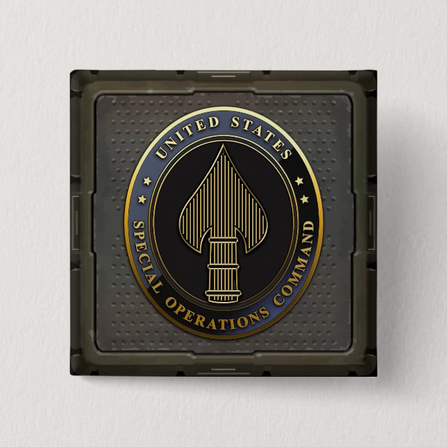 USSOCOM Emblem 15 Cm Square Badge (Front)