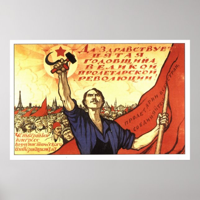 USSR CCCP Cold War Soviet Union Propaganda Posters (Front)