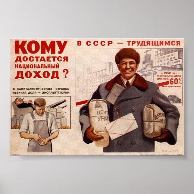 USSR CCCP Cold War Soviet Union Propaganda Posters (Front)