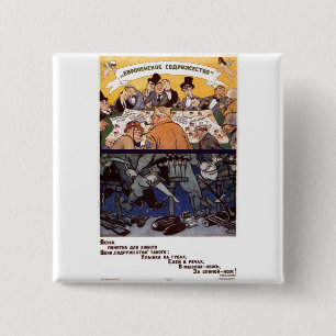 USSR CCCP Cold War Soviet Union Propaganda Posters 15 Cm Square Badge