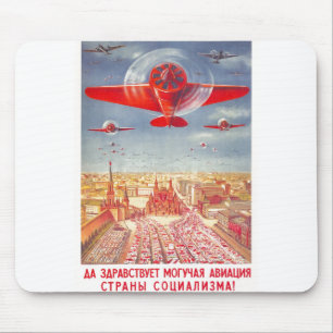 USSR CCCP Cold War Soviet Union Propaganda Posters Mouse Pad