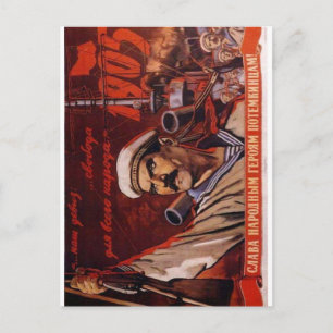 USSR CCCP Cold War Soviet Union Propaganda Posters Postcard