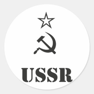 USSR / CCCP / URSS CLASSIC ROUND STICKER