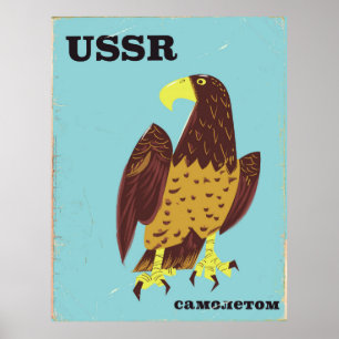 USSR Eagle vintage travel poster