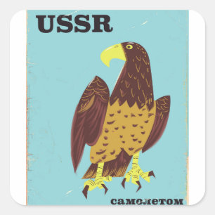 USSR Eagle vintage travel poster Square Sticker